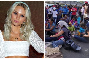 Irina Baeva se preocupa por los migrantes centroamericanos que llegaron a México y quiere ayudarlos