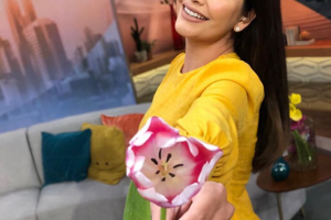 Atuendos de Ana Patricia en colores vibrantes