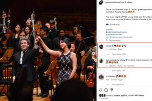 Ángela Aguilar cantó con la Filarmónica de Los Ángeles