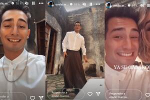 Emilio Osorio acudió a la boda al lado de su novia.