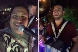 Julión Álvarez y Eden Muñoz de Calibre 50 mostraron que saben cómo hacer una buena fiesta.