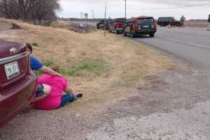 En este lugar entre Eagle Pass y Quemado, Texas, encontraron el cadáver.