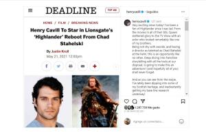 Henry Cavill se prenunció en 2021 sobre su protagónico