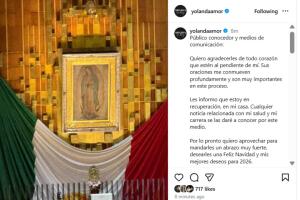 Yolanda Andrade envía mensaje tras haber sido hospitalizada