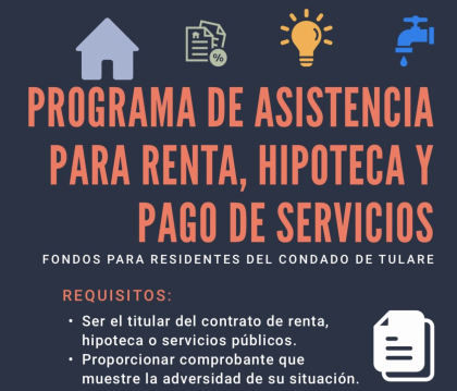 El condado de Tulare distribuye recursos para las familias necesitadas a través de la organización United Way, previa solicitud de los interesados. <b><a href="https://www.univision.com/local/fresno-kftv/en-este-condado-te-ayudan-a-pagar-la-renta-la-hipoteca-y-con-la-despensa-del-mes">La ayuda va desde dinero para el pago de la renta, servicios públiccos, alimentos y transporte. </a></b> <br> <br>Para preguntas sobre elegibilidad y requisitos, <b><a href="https://www.unitedwaytc.org/direct-services?fbclid=IwAR3VfZpWY2eEPWuRoMseHDFEO2z41QfyU23pkvL8w3gj1Vwj5_FsXuAYKgY" target="_blank">revisar este enlace</a></b> o llamar al (559) 685-1766 <br> <br>