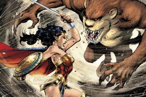 Portada Wonder Woman versus tasmania