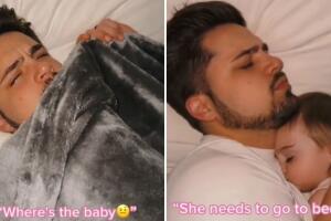 Papá derrama ternura al negarse a dejar que su hija duerma sola