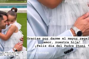 Este es el mensaje que Adamari López le dedicó a Toni Costa en el Día del Padre.    