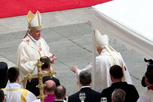 Pope John Paul II And Pope John XXIII Are Declared Saints During A Vatican Mass
