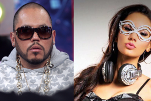 El músico A.B. Quintanilla y y la exparticipante de Nuestra Belleza Latina Susie de los Santos