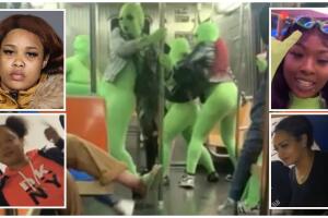 Sospechosas de asaltar a 2 mujeres en el subway con disfraces verdes neón