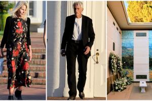 Los padres de Matthew Perry en su funeral