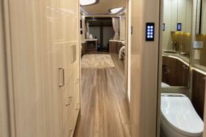 Justin Biebers' new touring motor home.