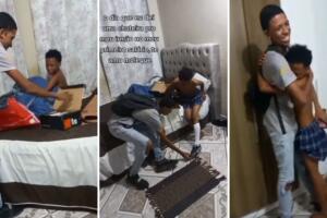 Hermano mayor le compra al menor un par de tenis que pedía desde hace meses