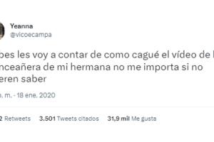 Usuaria de Twitter confiesa que arruinó el video de los XV años de su hermana por error.