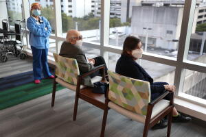 Senior Citizens Receive Covid-19 Vaccinations In Florida