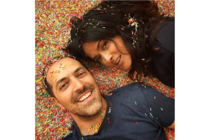 Salma Hayek y su hermano