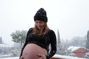 Michelle Renaud luce así en su embarazo.