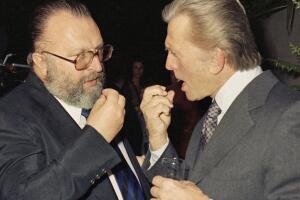 Kirk Douglas and Sergio Leone 1977