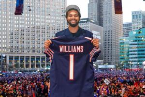 Caleb Williams tras ser el pick número uno del NFL Draft 2024