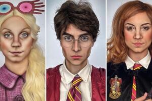 Nuria Adraeos se transformó en diversos personajes de 'Harry Potter'