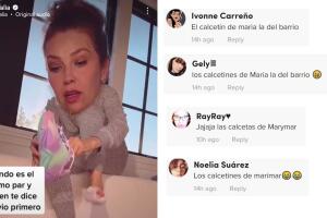 Internautas reaccionan al calcetín roto de Thalía.jpg