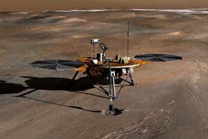 Phoenix Mars Lander en el suelo de Marte