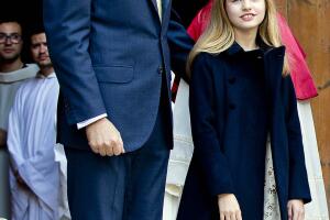El Rey Felipe de Borbón y su hija la Princesa Leonor