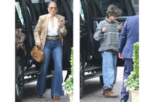JLo y Emme optaron por atuendos relajados para su salida.