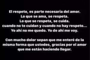 Nicki Nicole lanzó este mensaje en Instagram.