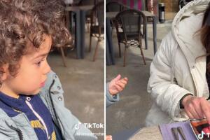 Niño rompe en llanto al ver a su mamá comer pulpo