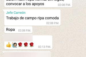 Instrucción para cita a manifestación