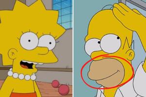 Lisa Simpson (izquierda) y Homero Simpson (derecha)