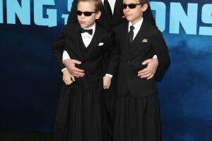 Miguel Bosé y sus hijos Diego y Tadeo