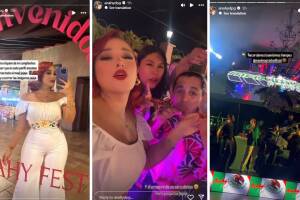 Daisy Anahy en su fiesta de cumpleaños