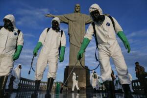 The Military Disinfects the Christ the Redeemer Amidst the Coronavirus (COVID - 19)