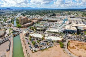 Aerial view of Scottsdale city with small river