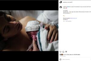 Ana Brenda Contreras publicó la primera foto de su hija Aria.