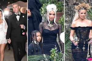 Boda de Kourtney Kardashian y Travis Barker: los vestidos de las Kardashian