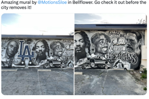 Bellflower remover mural No sería Los Ángeles sin mexicanos razón