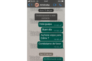Mensajes de whatsapp de Octavio Capetillo enviados a Gloria Cházaro el once de junio de 2023