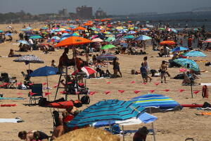 New Yorkers Beat The Heat At City Beaches One Day After The Independence Holiday