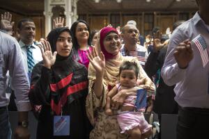 Immigrants From Over 50 Countries Become U.S. Citizens At The New York Public Library