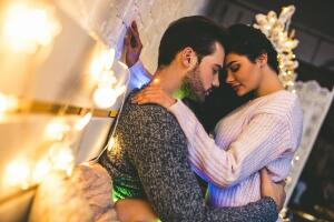 Couple on bed