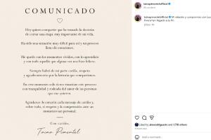 Taina Pimentel anuncia el fin de su relación con Lupillo Rivera