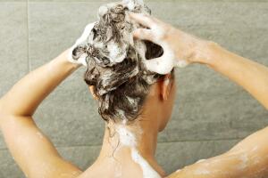 Woman taking shower