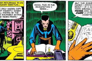 primera aparición del libro de vishanti en los cómics de Marvel.jpg