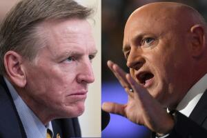 El representante republicano Paul Gosar y el candidato demócrata Mark Kelly