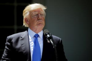 Donald Trump durante su comparecencia ante la prensa este viernes en la Casa Blanca