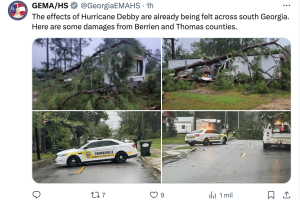 Tormenta Debby en Georgia: cierres, cancelaciones y afectaciones en la costa del estado
